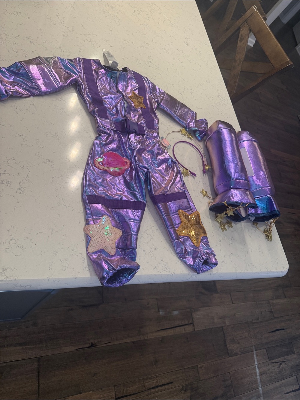 Pottery barn kids Shimmery Space Explorer Kids Costume with Jetpack/ head band